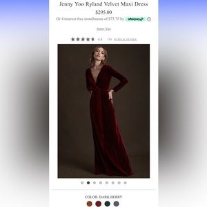 Jenny Yoo Ryland Velvet Maxi Dress BHLDN